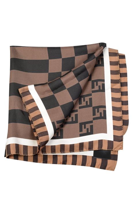 fendi designer silk scarf